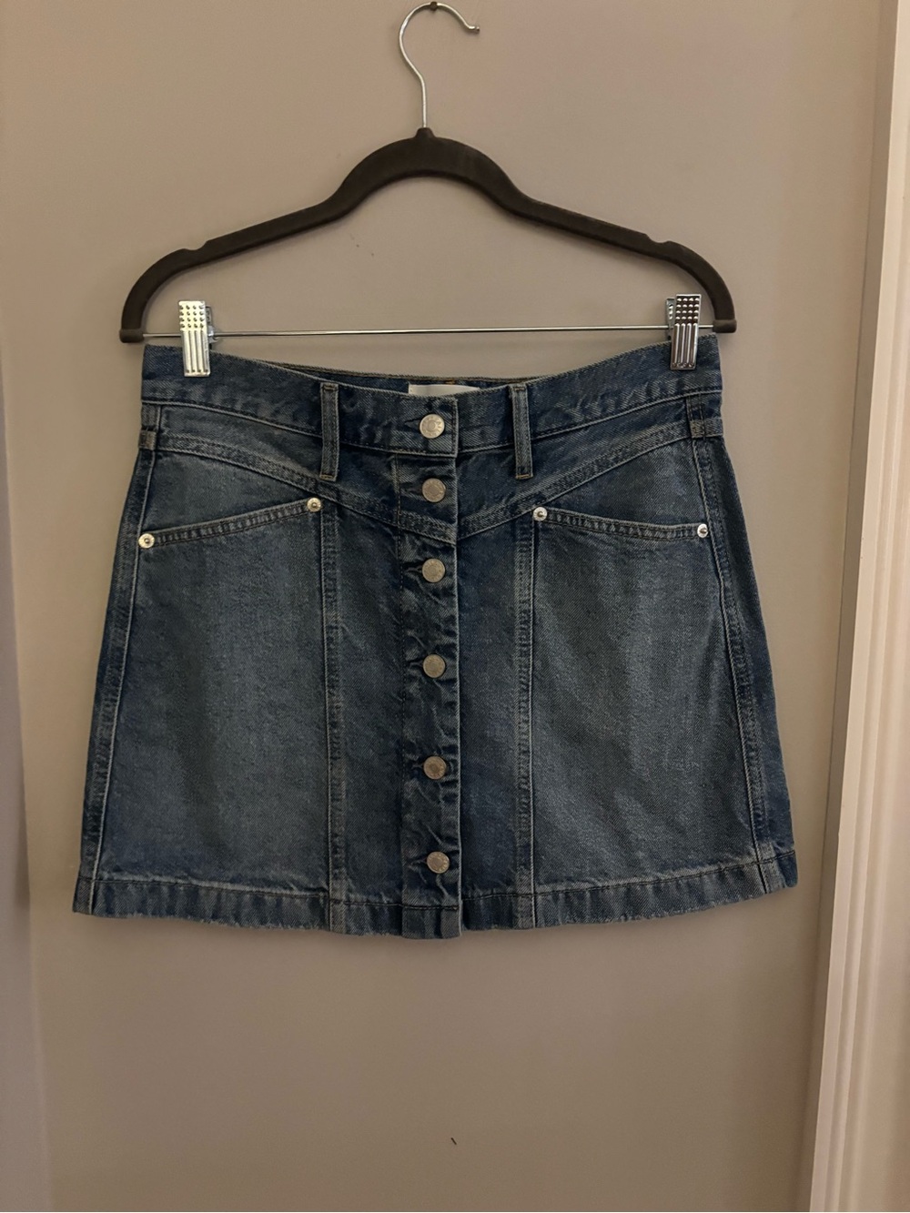 Rails Denim Button-Front Mini Skirt - Blue